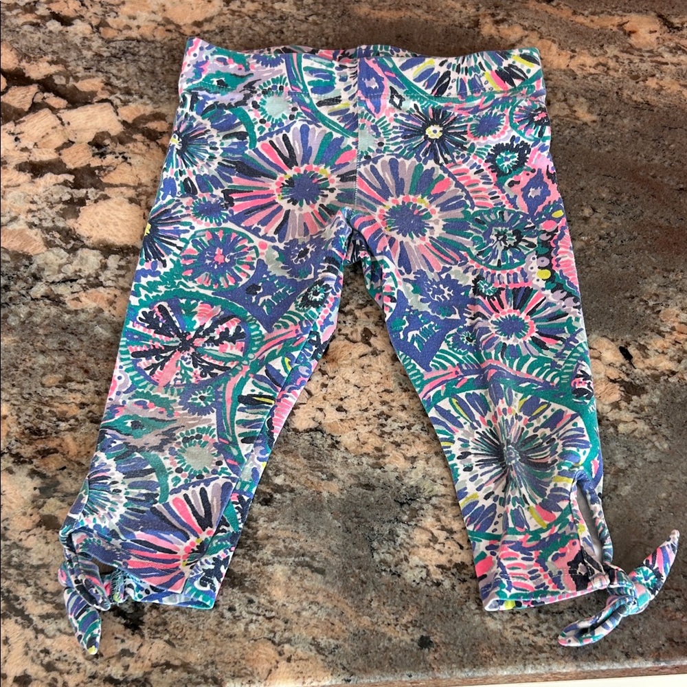 Lilly Pulitzer Kids Leggings in Blue and Pink Floral